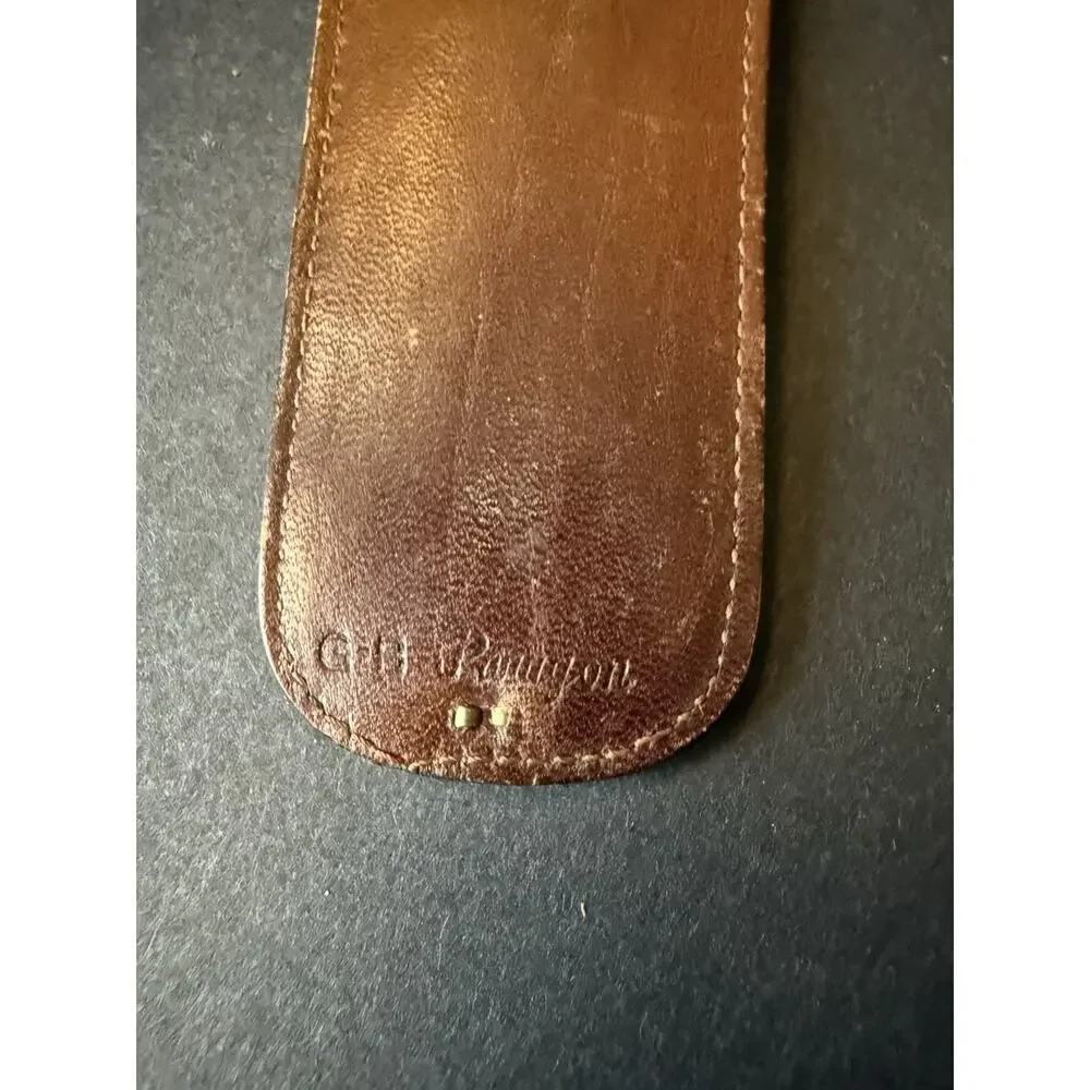 Vintage Pepperidge Farm Handle Knife Leather Embossed Case Country Farmhouse